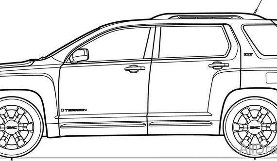 GMC Terrain (2010) (GMS Terrein (2010)) - drawings (drawings) of the car